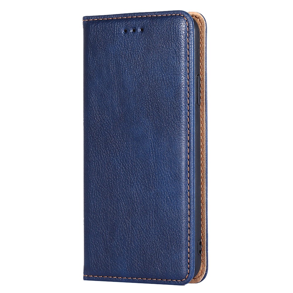 For Realme 9 Pro Anti-fall PU Leather Wallet Case Adjustable Stand Magnetic Absorption TPU Inner Cover - Blue-2