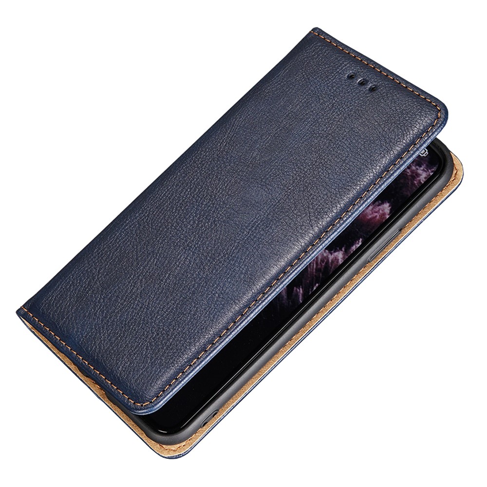 For Realme 9 Pro Anti-fall PU Leather Wallet Case Adjustable Stand Magnetic Absorption TPU Inner Cover - Blue-6