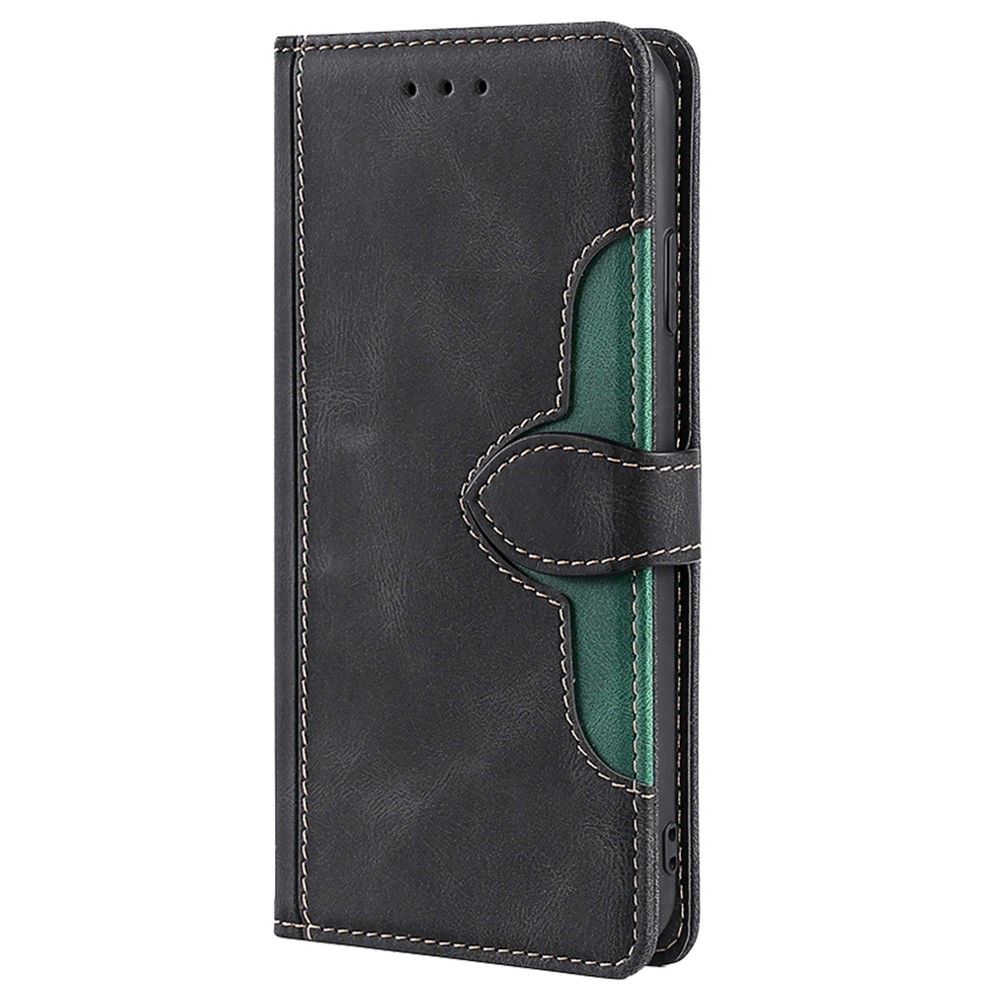 For Oppo Find X5 Pro Straw Hat Pattern Anti-scratch Cover Wallet Stand Leather + TPU Mobile Phone Case - Black-2