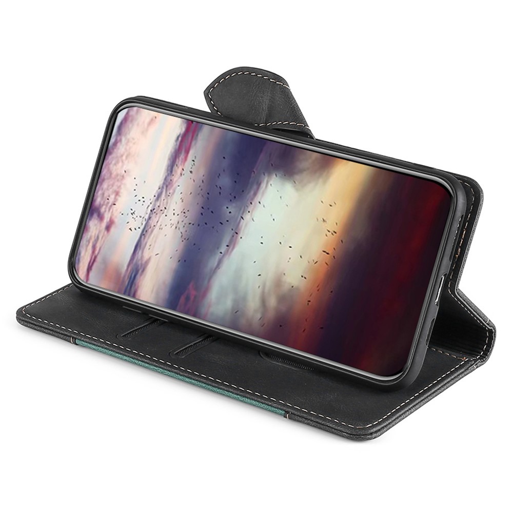For Oppo Find X5 Pro Straw Hat Pattern Anti-scratch Cover Wallet Stand Leather + TPU Mobile Phone Case - Black-5
