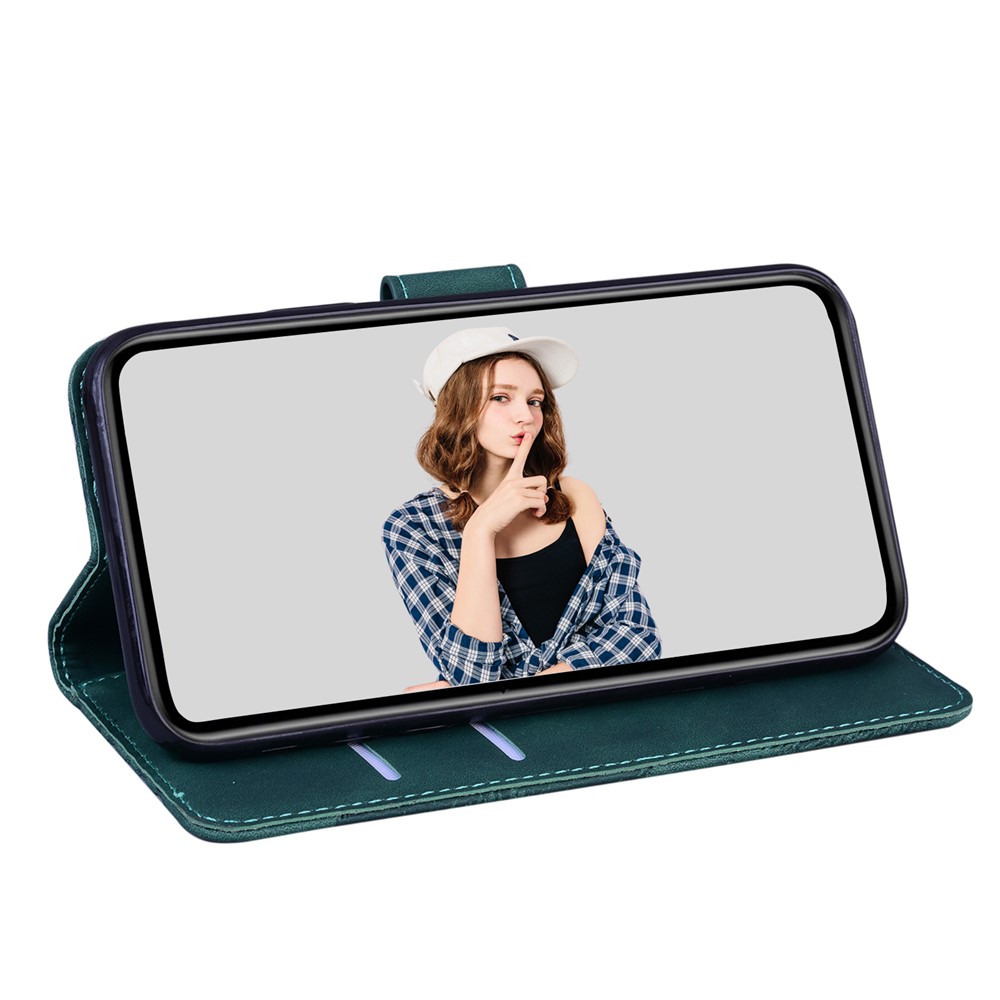 For Oppo Reno7 5G (Global)/Find X5 Lite Butterfly Printing Skin Touch Feeling PU Leather Wallet Cover Stand Phone Case - Green-2