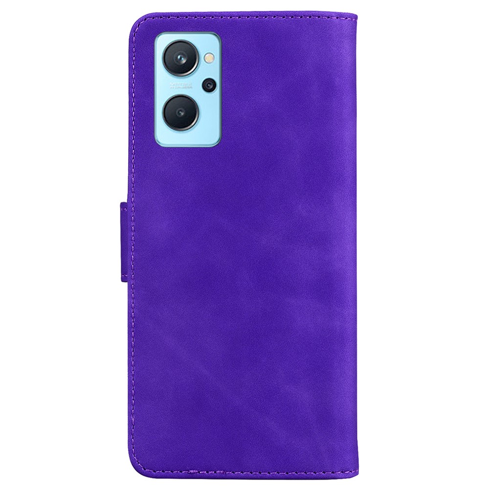 Cell Phone Flip Case for Oppo A76/Oppo A36/Realme 9i, PU Leather Wallet Cover Horizontal Viewing Stand Anti-Fall Phone Shell - Purple-3
