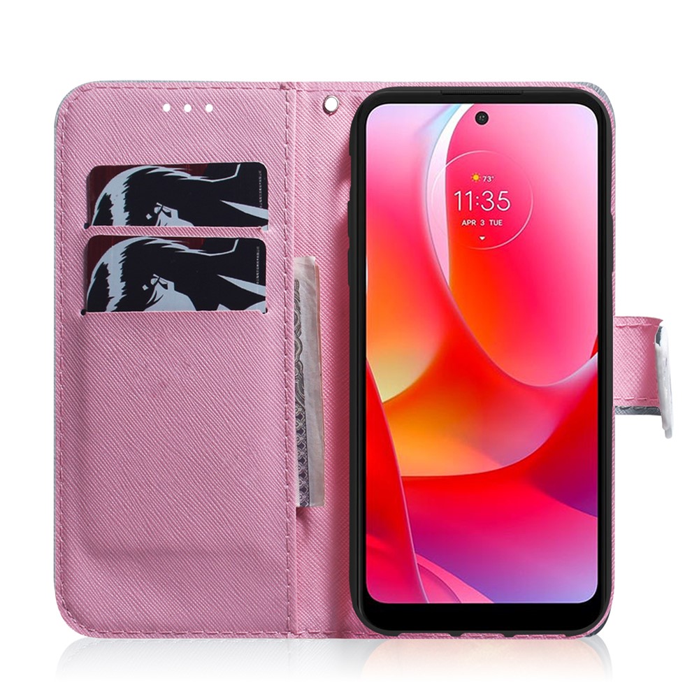 For Oppo Reno7 Pro 5G Pattern Printing Flip PU Leather Phone Case Magnetic Closure Stand Wallet TPU Bumper Protective Cover - Pink Flower-4