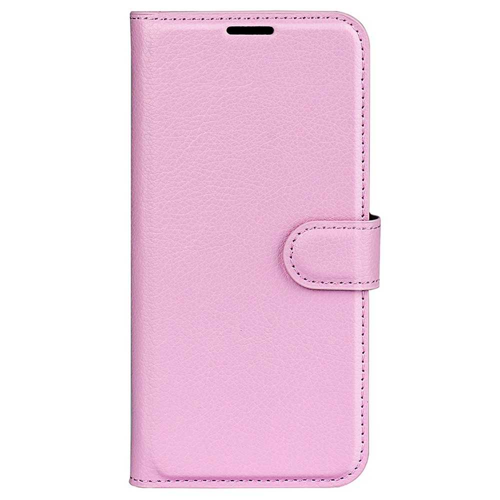 PU Leather Smartphone Cover Bag for Oppo Find X5, Wallet Anti-scratch Litchi Texture Phone Stand Function Dustproof Case - Pink-2