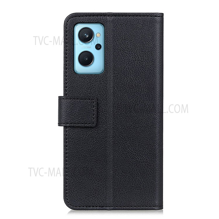 For Oppo A76/A36/Realme 9i Folio Flip PU Leather Wallet Stand Drop-resistant Phone Cover - Black-3