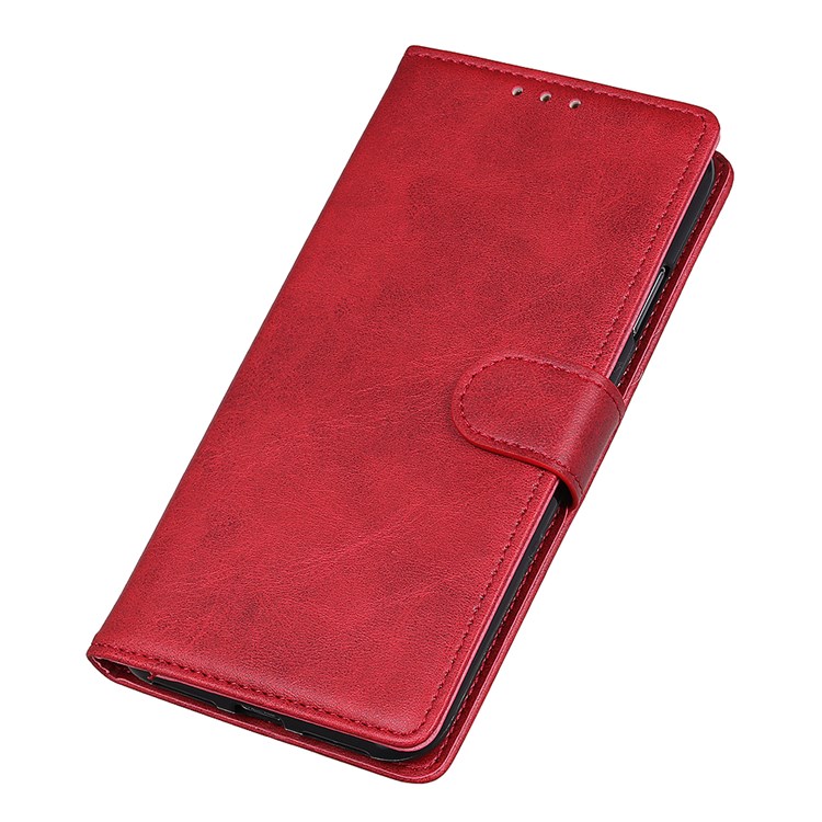 For Oppo Find X5 Textured PU Leather Adjustable Stand Wallet Cover Shockproof Inner TPU Case - Red-7