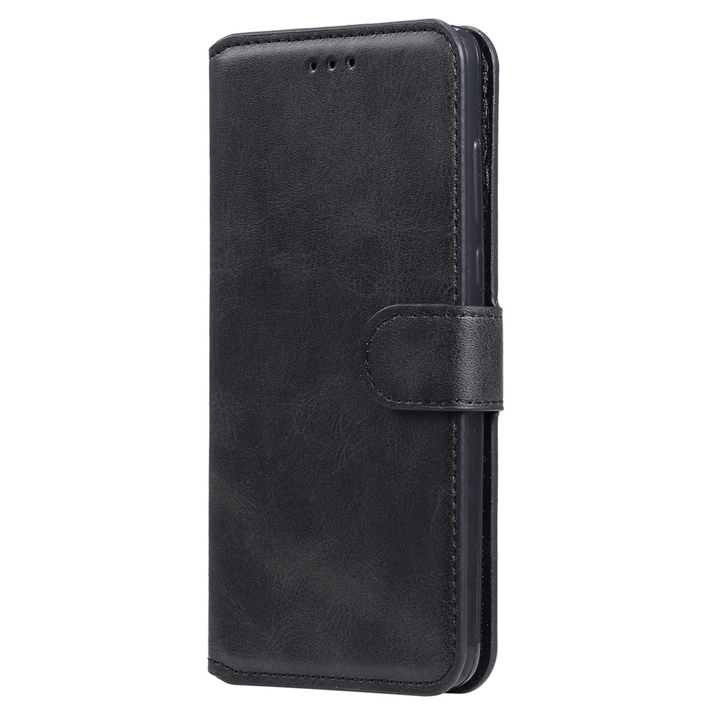 For Realme 9 Pro/V25 PU Leather Folio Flip Wallet Protective Case Viewing Stand Phone Cover - Black-9