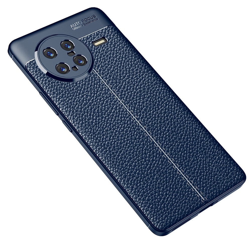 For vivo X Note Litchi Texture Slim TPU Case Anti-scratch Protective Phone Cover - Blue-2