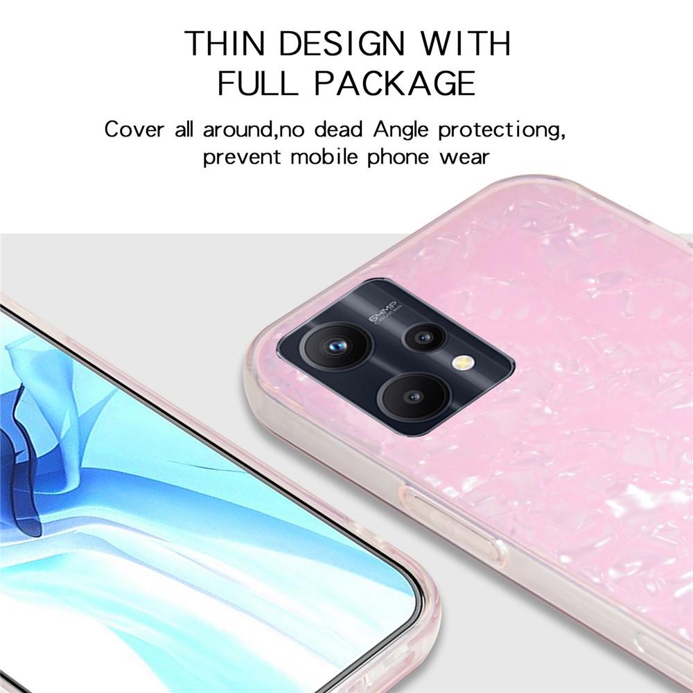 IPAKY for Realme V25/9 Pro, IMD Series Hybrid Case Hard Acrylic Back + Soft TPU Bumper Frame Protective Phone Cover - Pink-7