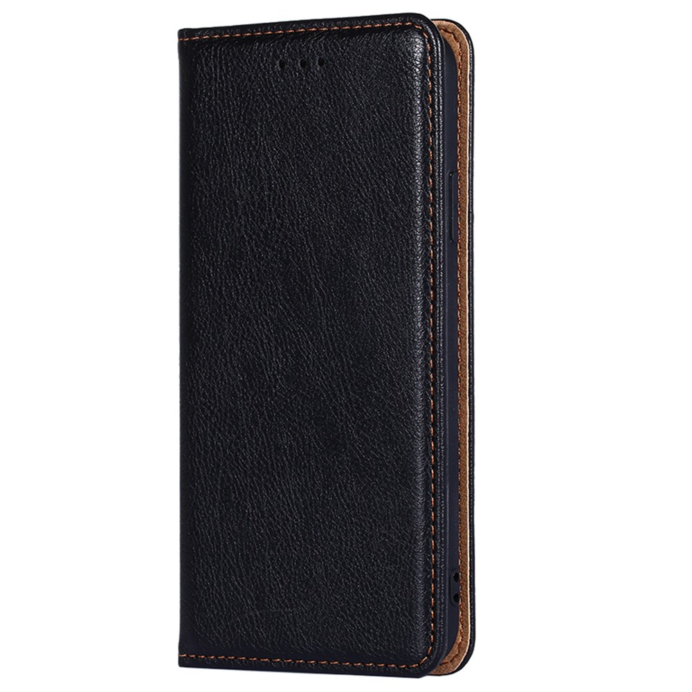 For Realme C31 Mobile Phone Cover Anti-scratch PU Leather + TPU Stand Wallet Magnetic Auto Closure Protector Case - Black-6