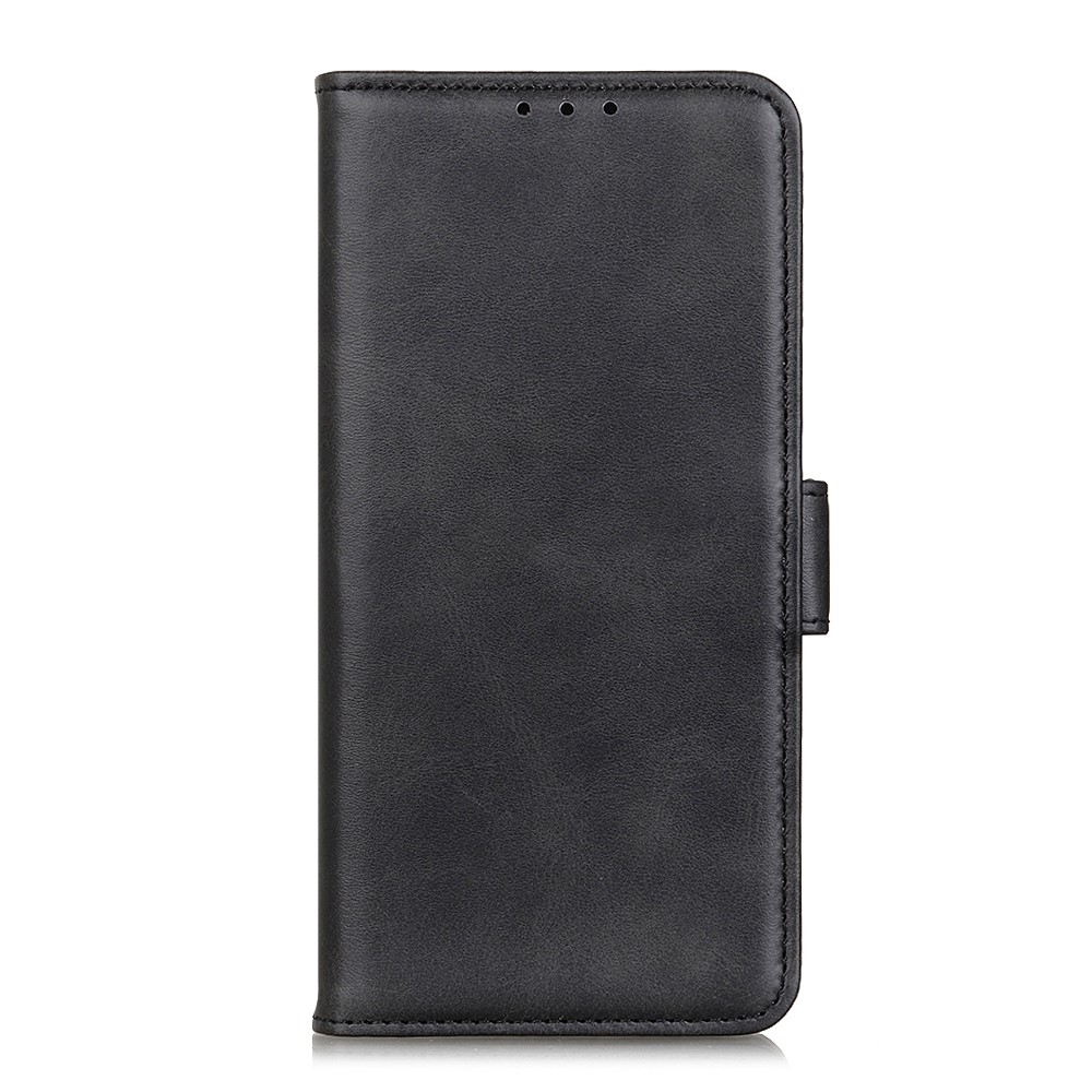 For Oppo Reno7 4G/F21 Pro 4G Textured PU Leather TPU Shockproof Interior Case Anti-Fall Stand Function Wallet Shell Magnetic Closure Cover - Black-6