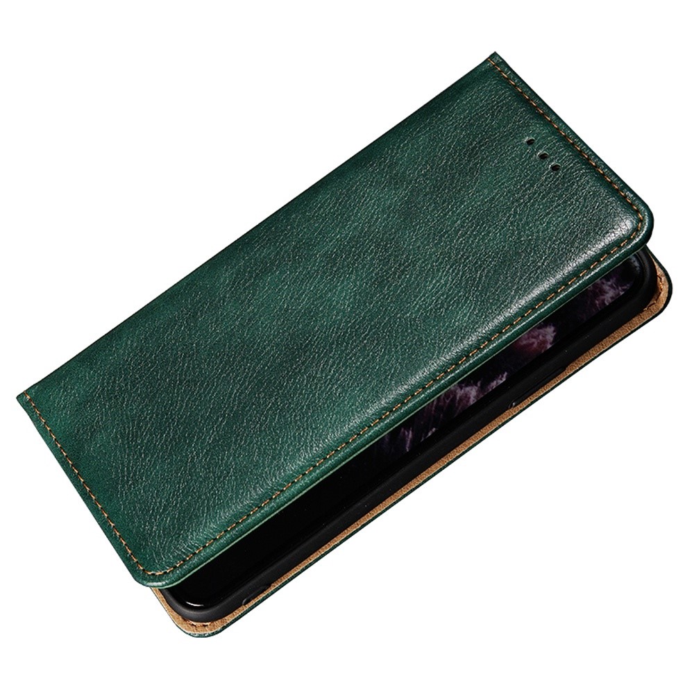 For vivo iQOO U5 5G PU Leather Full Body Case Wallet Style Magnetic Book Auto Closed Protective Stand Phone Cover - Green-4