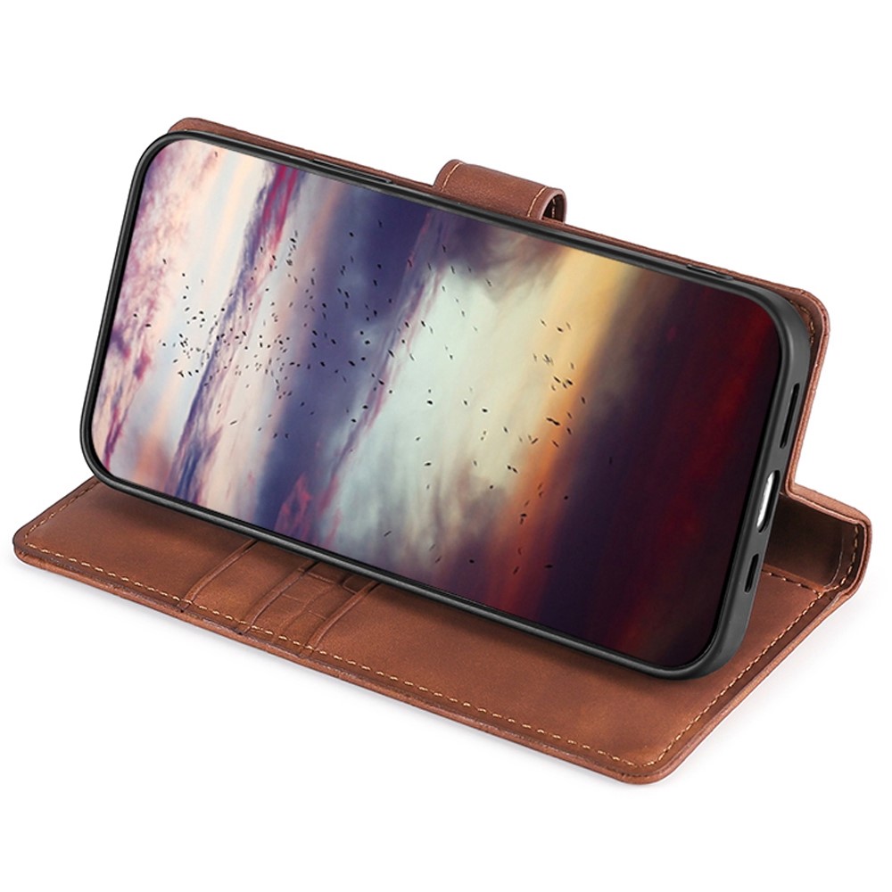 For Realme GT Neo3 Skin-touch Feeling PU Leather Wallet Case Crocodile Texture TPU Shockproof Interior Shell Stand Phone Cover - Brown-3