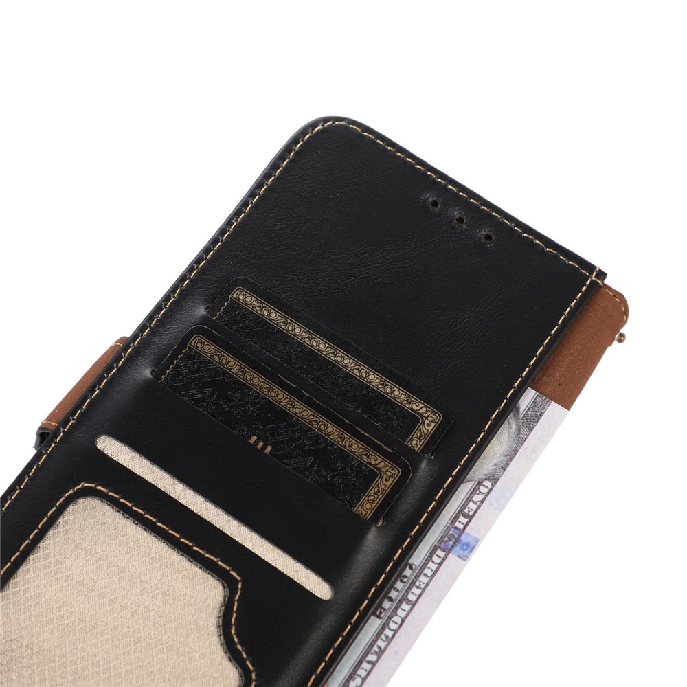 For vivo X80 Pro Crazy Horse Texture Genuine Cowhide Leather Case Wallet Stand Side Magnetic Clasp Phone Cover with RFID Blocking Function - Black-4