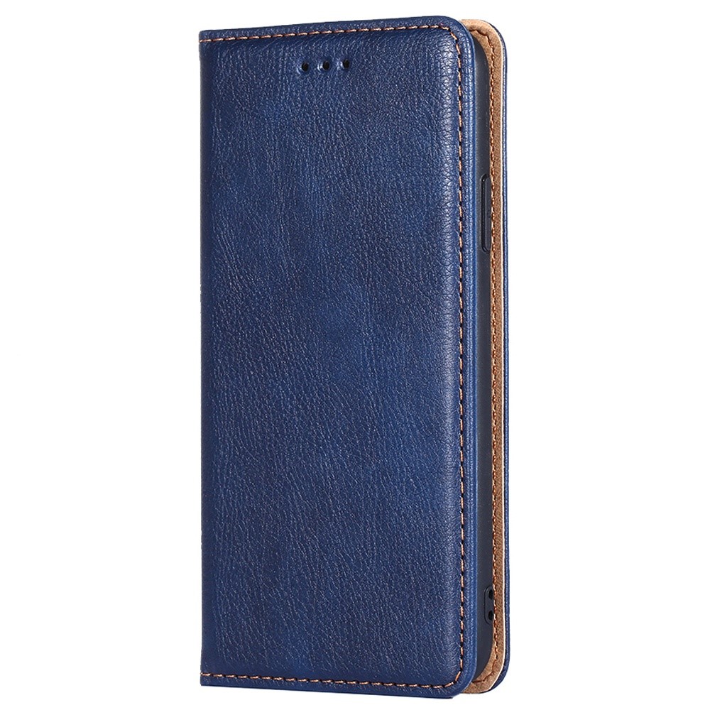 For Oppo Reno7 4G/F21 Pro 4G Wear-resistant PU Leather Wallet Case Magnetic Auto-absorbed Adjustable Stand Phone Protector - Blue-7