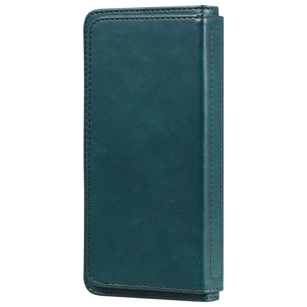 For Realme 9i/Oppo A36/A76 KT Multi-functional Series-1 10 Card Slots Magnetic Leather Wallet Phone Case Full Body Protection Stand Cover - Blackish Green-11