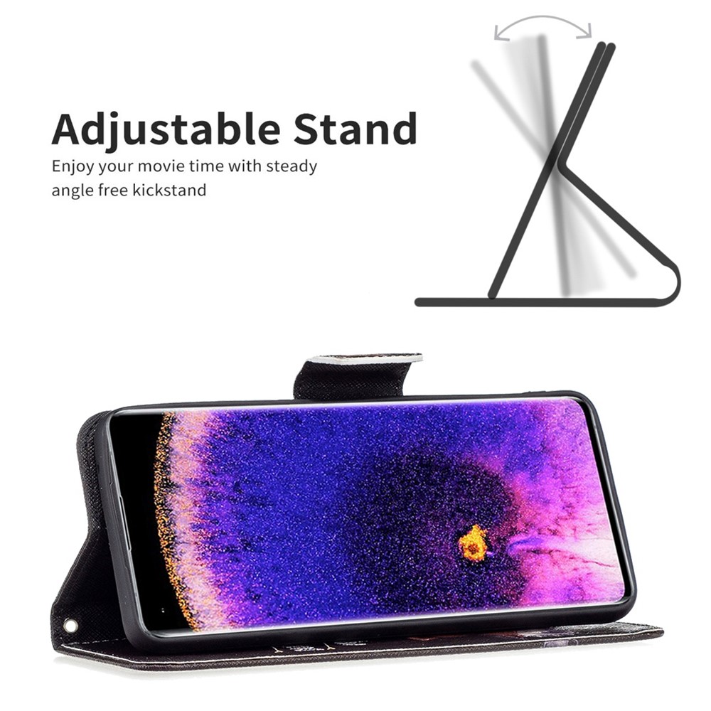 BF Pattern Printing Leather Series-1 for Oppo Find X5 Pro Stand Phone Shell PU Leather + TPU Wallet Full Protection Case - Bear-2
