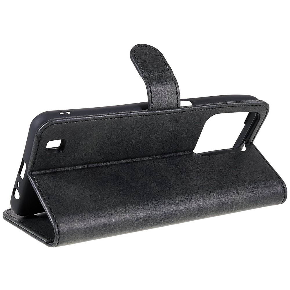 LC.IMEEKE For Realme C31 4G PU Leather Flip Folio Case Stand Shockproof TPU Inner Shell Wallet Phone Cover - Black-11