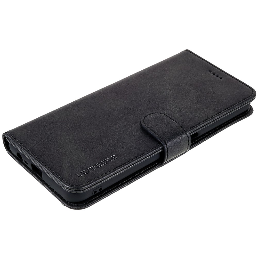 LC.IMEEKE For Realme C31 4G PU Leather Flip Folio Case Stand Shockproof TPU Inner Shell Wallet Phone Cover - Black-5