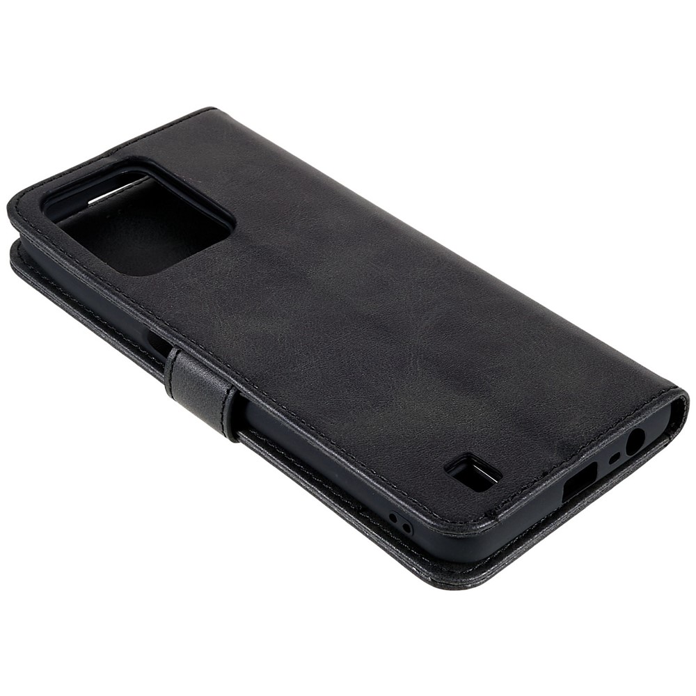 LC.IMEEKE For Realme C31 4G PU Leather Flip Folio Case Stand Shockproof TPU Inner Shell Wallet Phone Cover - Black-6