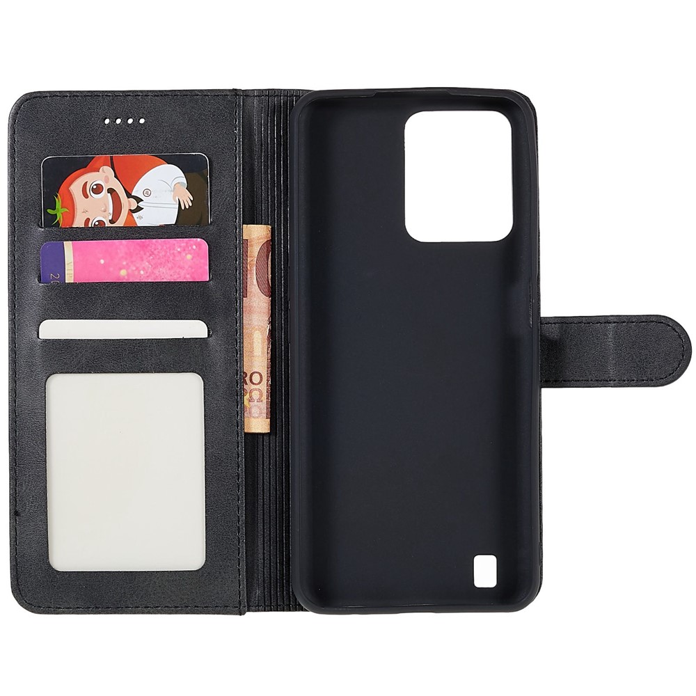 LC.IMEEKE For Realme C31 4G PU Leather Flip Folio Case Stand Shockproof TPU Inner Shell Wallet Phone Cover - Black-9