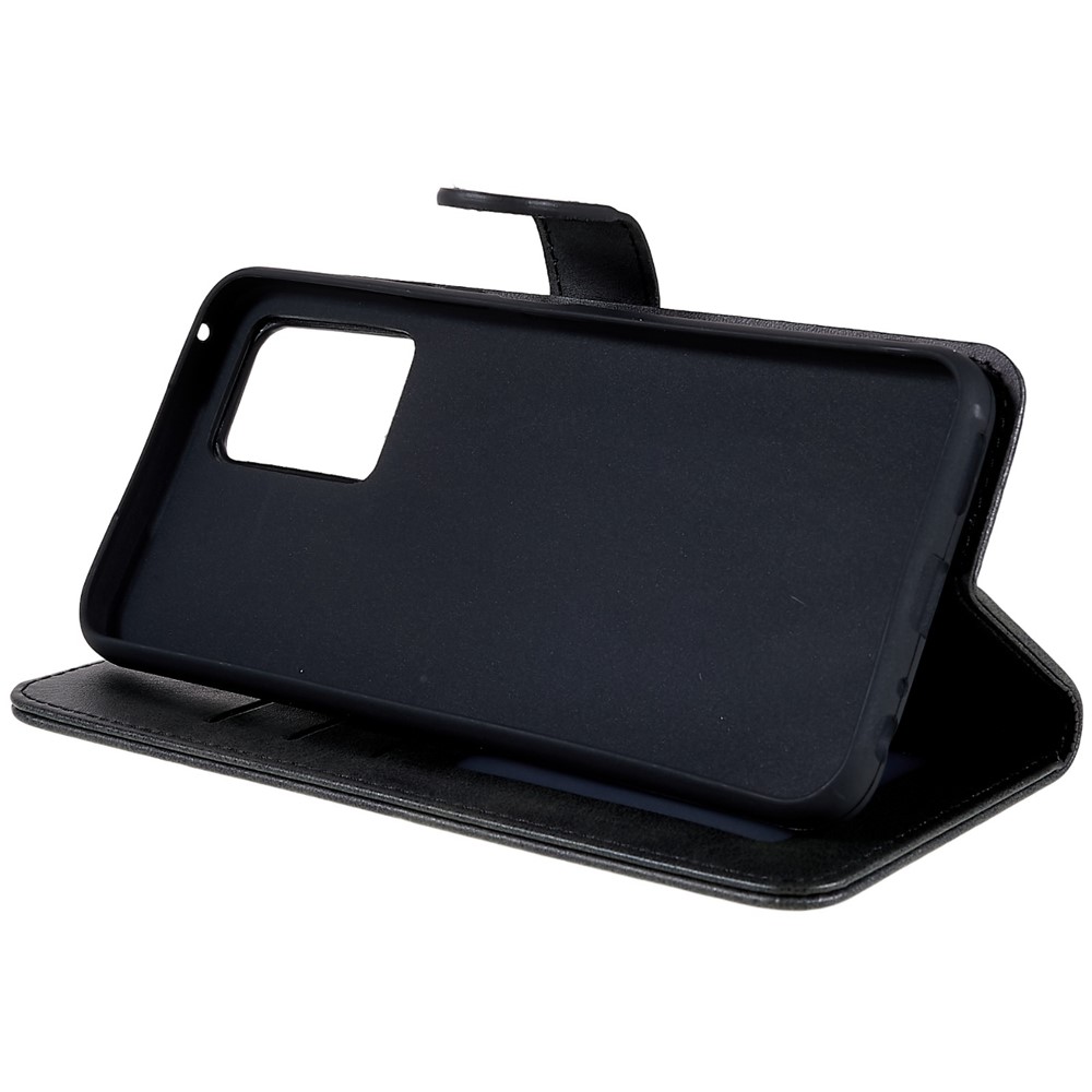 LC.IMEEKE For vivo Y75 5G/Y55 5G/T1 5G Flip Folio Book PU Leather Phone Case Wallet Style Stand Full Body Protective Cover - Black-10
