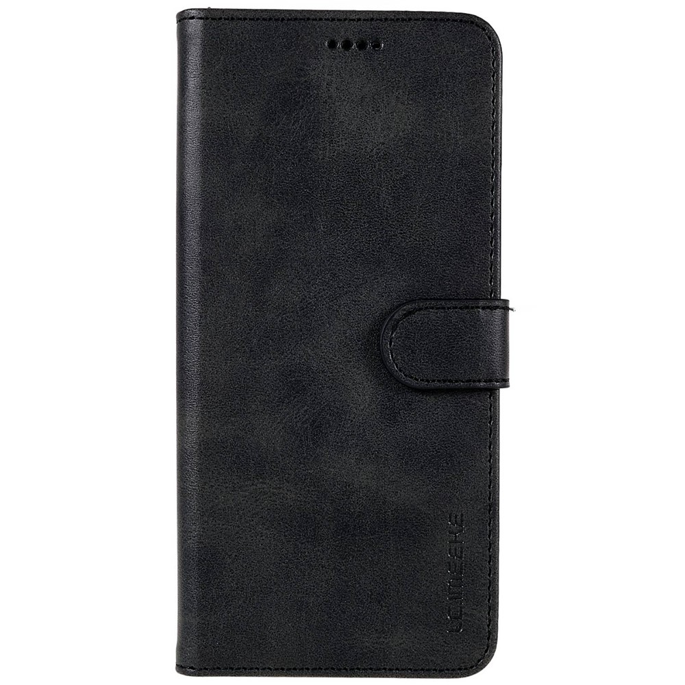 LC.IMEEKE For vivo Y75 5G/Y55 5G/T1 5G Flip Folio Book PU Leather Phone Case Wallet Style Stand Full Body Protective Cover - Black-2