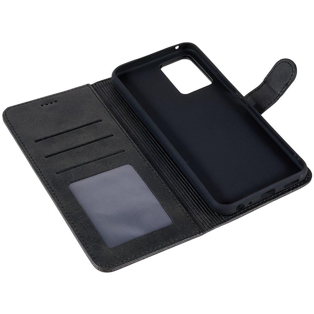 LC.IMEEKE For vivo Y75 5G/Y55 5G/T1 5G Flip Folio Book PU Leather Phone Case Wallet Style Stand Full Body Protective Cover - Black-8