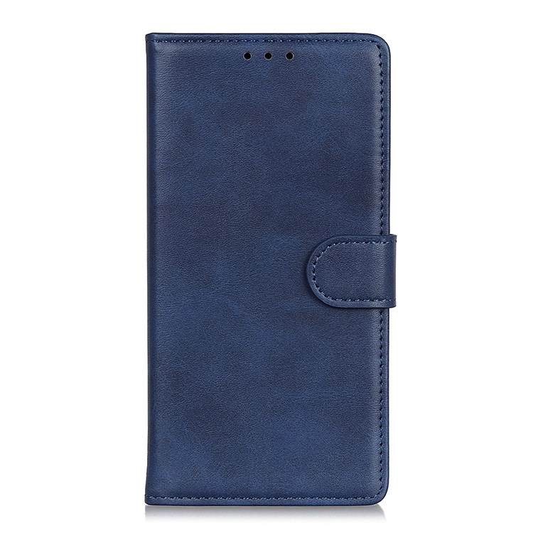 Leather Case for Oppo A57 (2022) 5G, PU Leather Adjustable Stand Cover Anti-scratch Wallet Style Inner TPU Shell - Blue-8