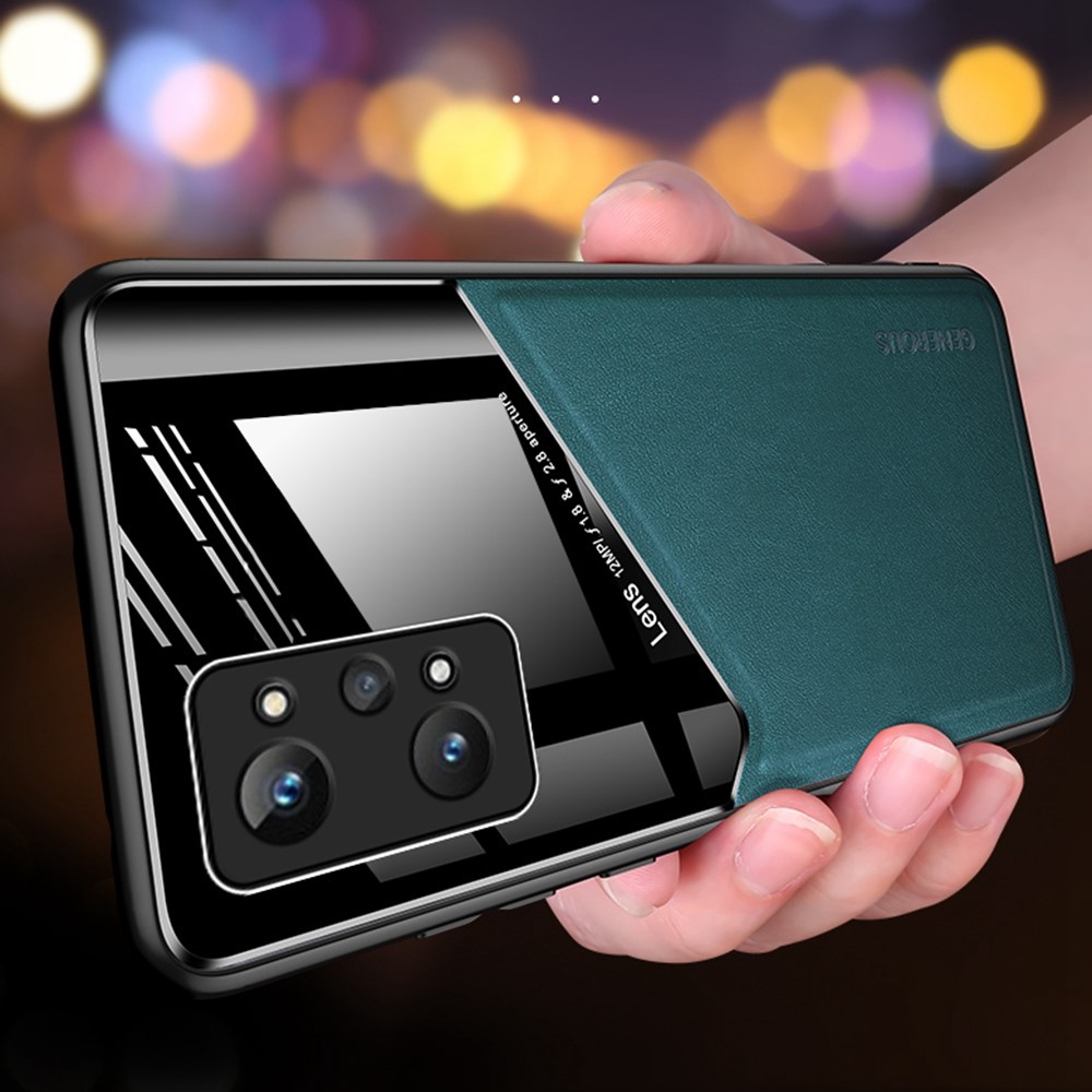 For Realme GT2 Pro Anti-Scratch Textured Leather Coated PC + TPU Case Precise Cutouts Camera Protection Back Shell Cover - Green-4