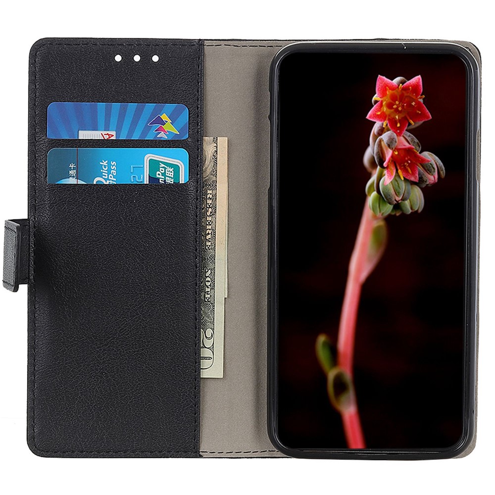 For Oppo Reno8 Pro 5G Full Covering PU Leather Flip Folio Phone Case Shockproof Magnetic Clasp Cover with Wallet Stand - Black-2