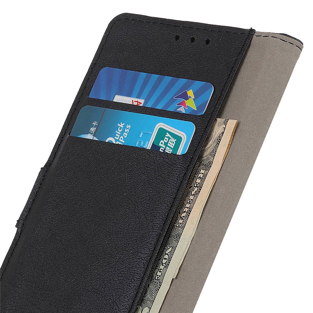 For Oppo Reno8 Pro 5G Full Covering PU Leather Flip Folio Phone Case Shockproof Magnetic Clasp Cover with Wallet Stand - Black-4