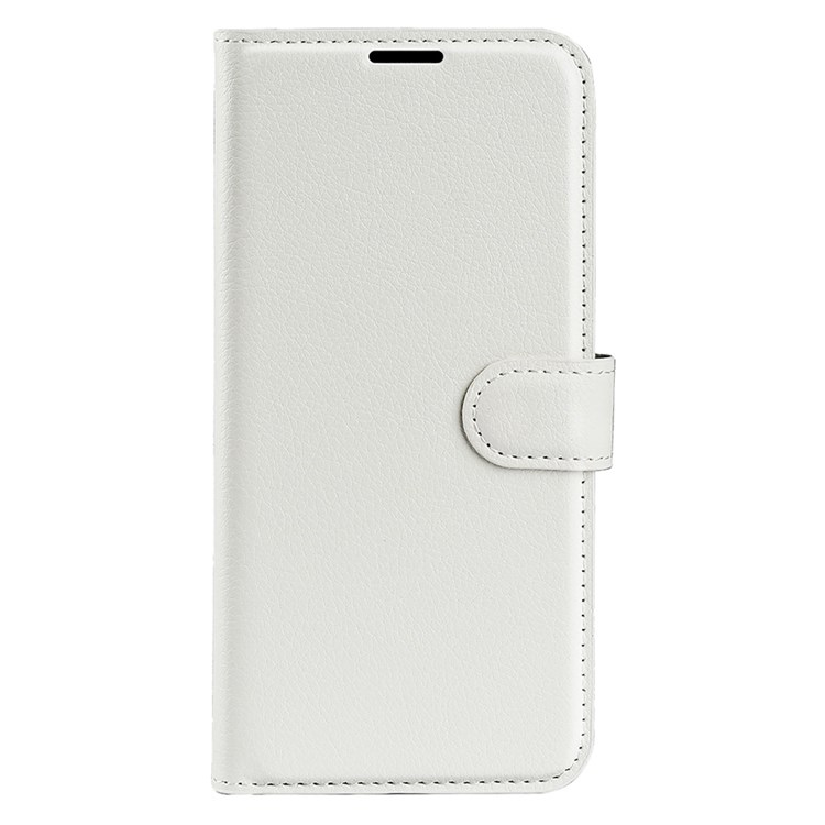 Litchi Texture Case for Oppo Reno8 Pro 5G, Foldable Stand PU Leather Wallet Full Body Protection Cell Phone Cover - White-5