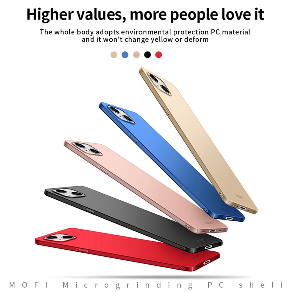 MOFI JK PC Series-1 Shield for iPhone 14 6.1 inch Slim Thin Matte Case Hard PC Anti-Drop Back Cover with Strap - Black-9
