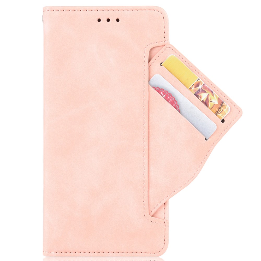 For Oppo Reno8 5G PU Leather Full Protection Case Wallet Stand Phone Cover with Multiple Card Slots - Pink-2