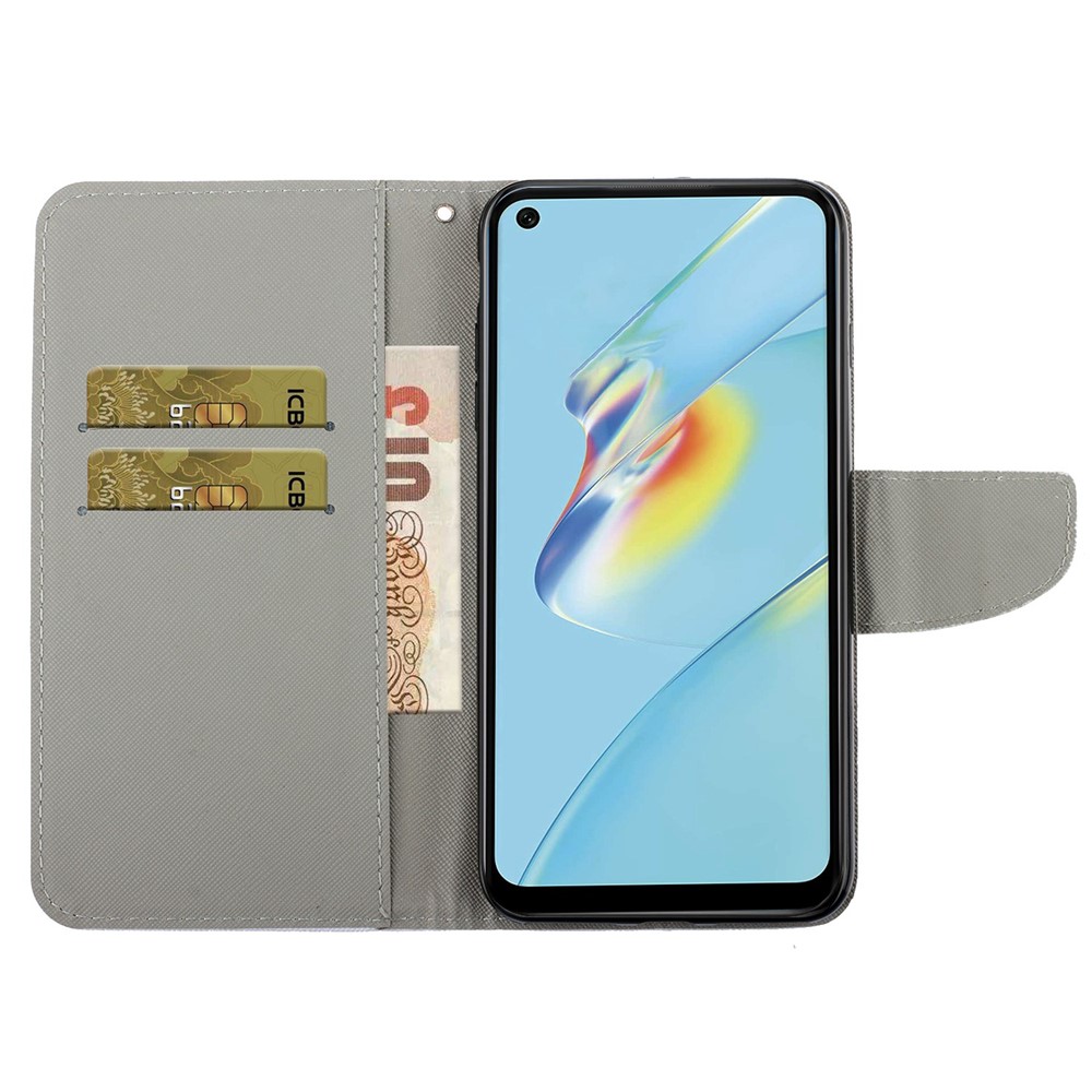 Cross Texture Pattern Printing Leather Case for Oppo Find X5, Stand Wallet Protective Phone Cover with Strap - Marble Pattern-2