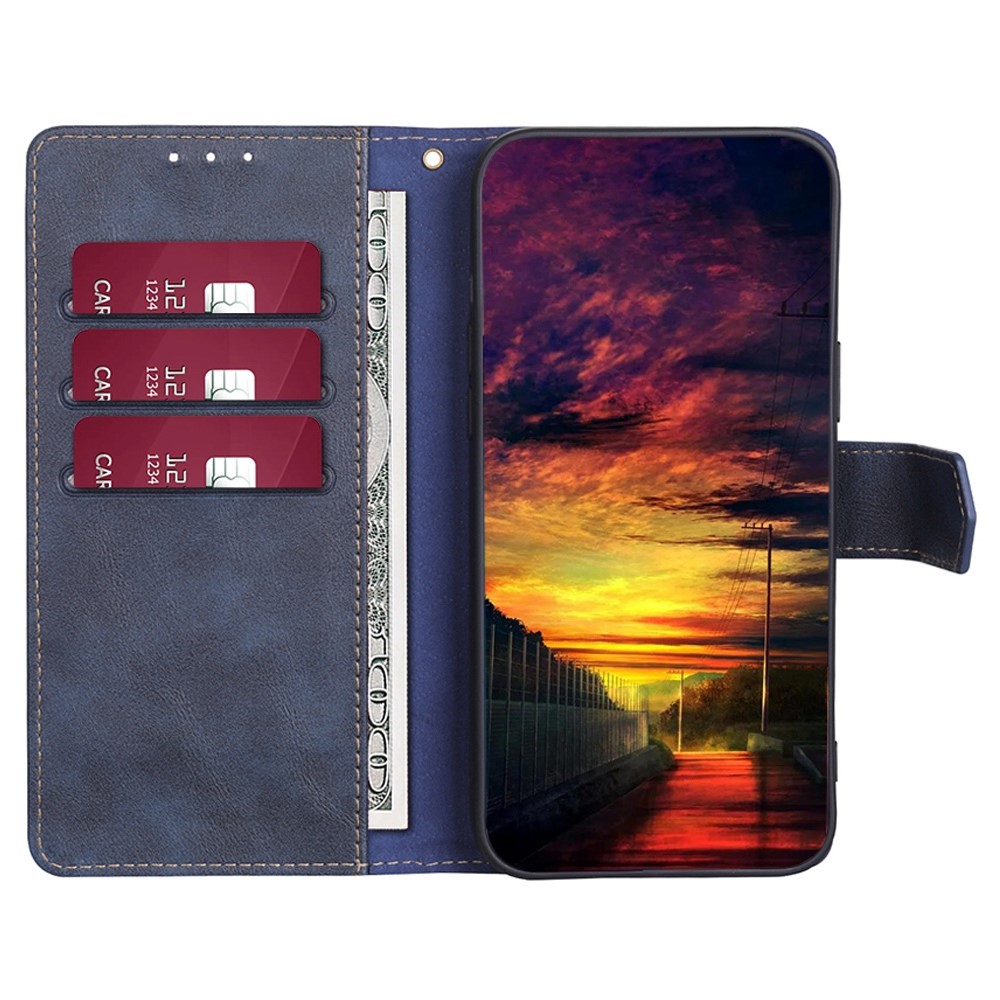 For Oppo Reno8 Pro+ 5G Wallet Phone Cover RFID Blocking Function Water-repellent PU Leather Surface Phone Case - Blue-2