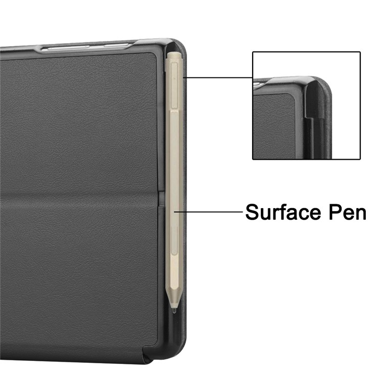 Stand Leather Shell for Microsoft Surface Go - Grey-10