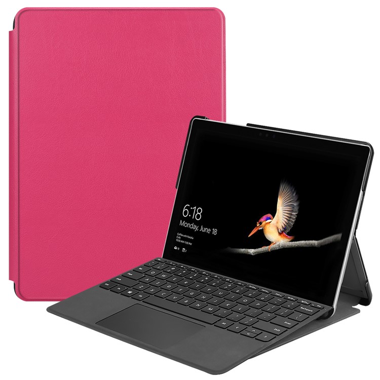 PU Leather Stand Shell for Microsoft Surface Go - Rose-1
