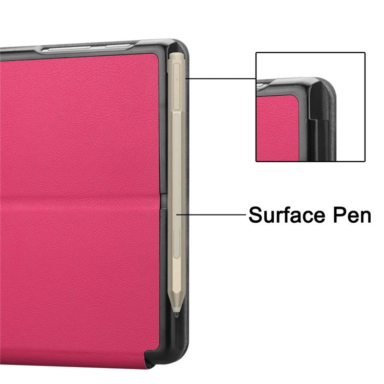 PU Leather Stand Shell for Microsoft Surface Go - Rose-10