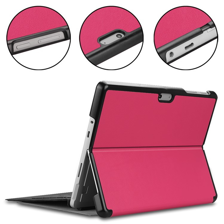PU Leather Stand Shell for Microsoft Surface Go - Rose-6