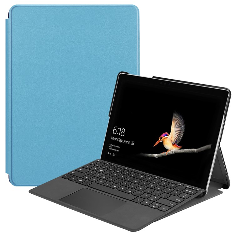 Stand Leather Protection Tablet Shell for Microsoft Surface Go - Baby Blue-1