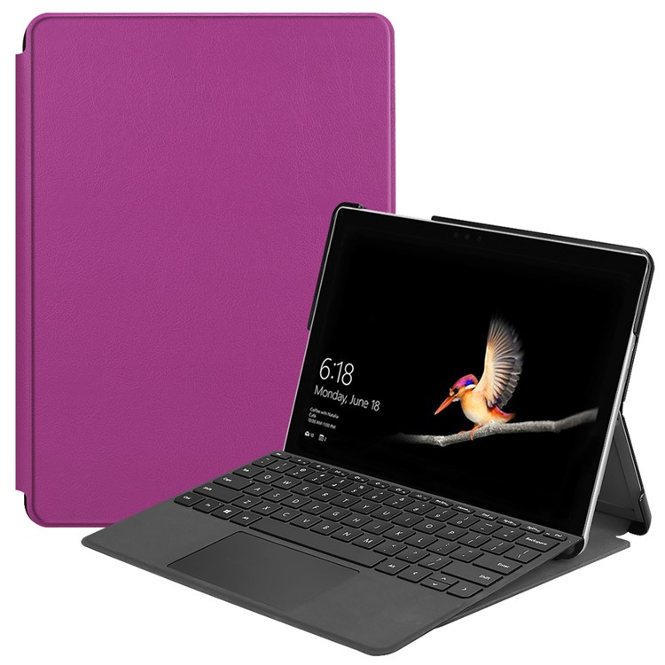 Stand Leather Case Shell for Microsoft Surface Go - Purple-1