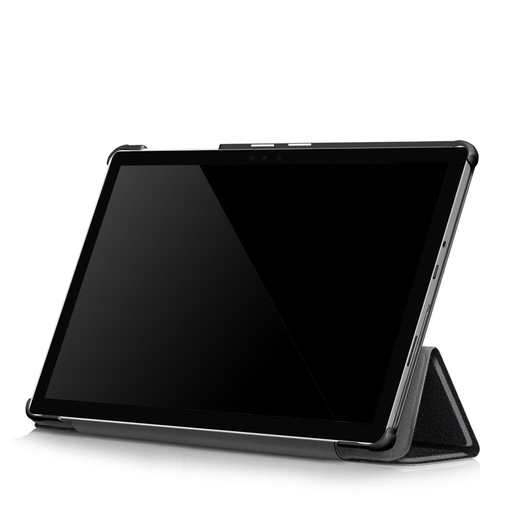 Tri-fold Stand Flip Leather Protective Case for Microsoft Surface Go - Black-6