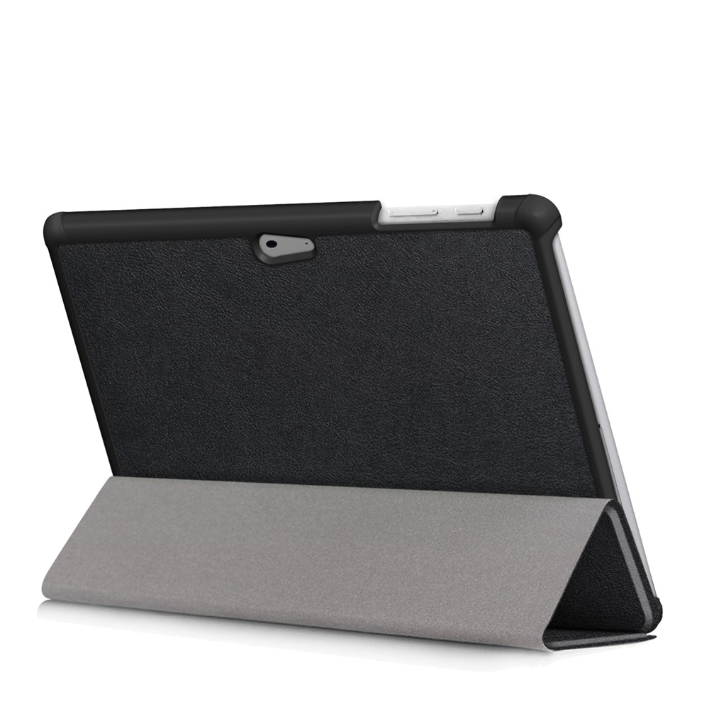 Tri-fold Stand Flip Leather Protective Case for Microsoft Surface Go - Black-7