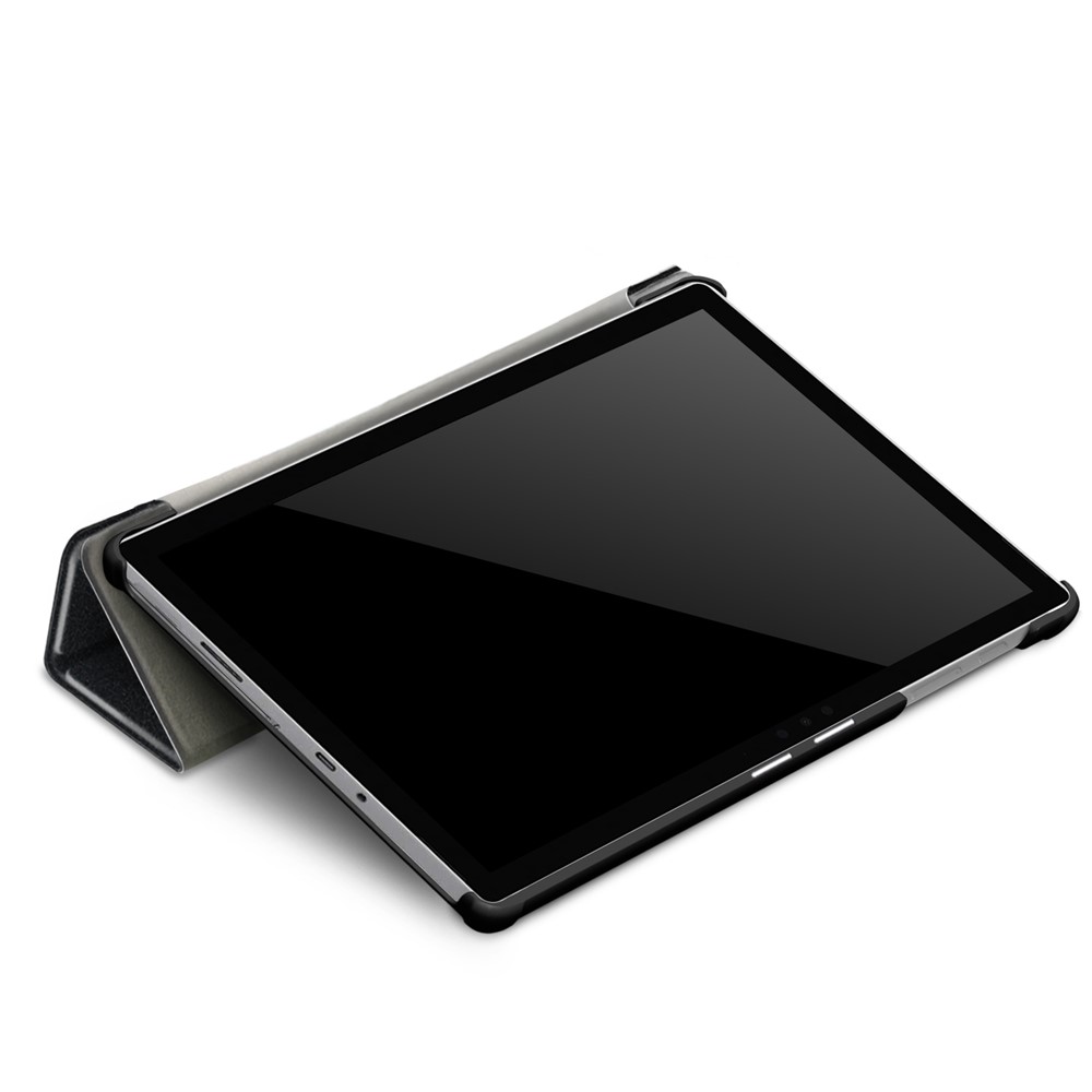 Tri-fold Stand Flip Leather Protective Case for Microsoft Surface Go - Black-8