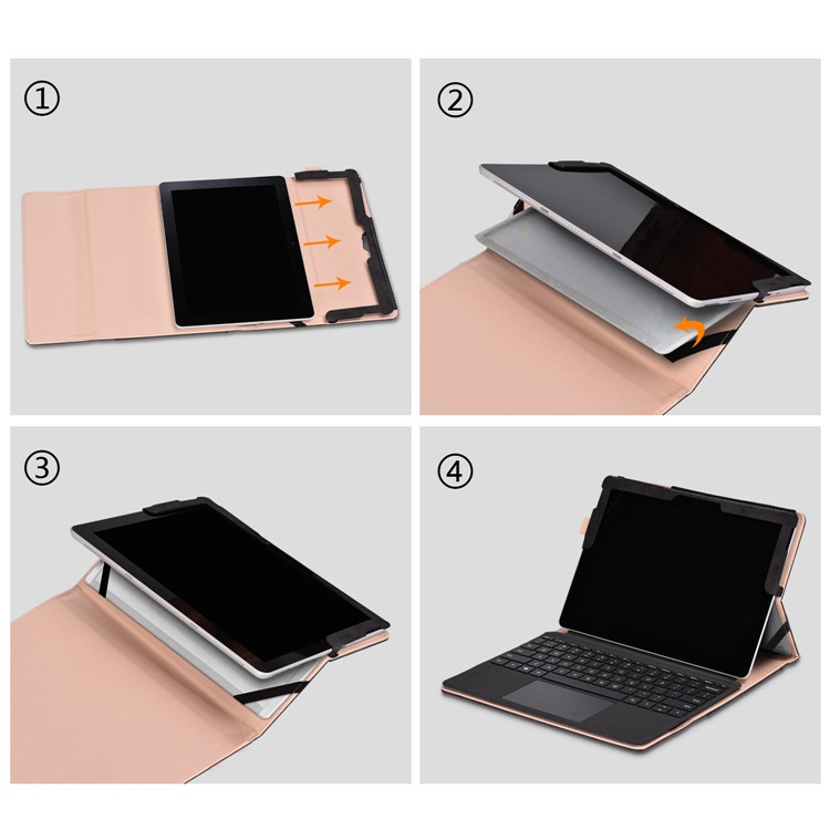 Pattern Printing PU Leather Smart Case Standing Cover for Microsoft Surface Go - Galaxy-3