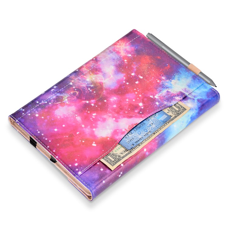 Pattern Printing PU Leather Smart Case Standing Cover for Microsoft Surface Go - Galaxy-7