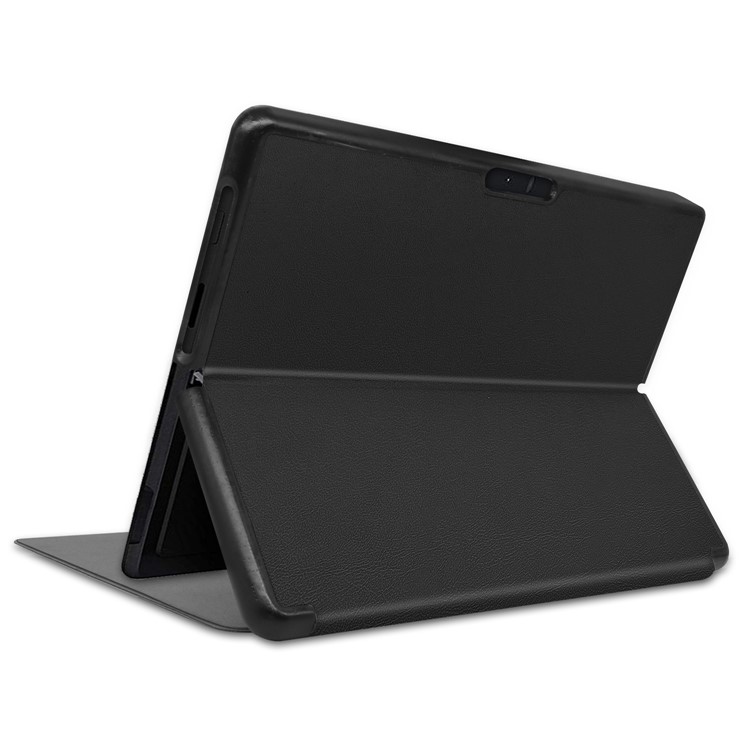 PU Leather Stand Tablet Cover for Surface Pro X Black