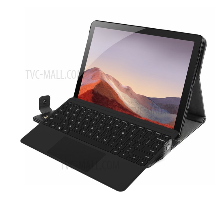 Envelop Style Wallet Stand Leather Tablet Shell with Pen Slot for Microsoft Surface Pro 7/6/5/4 - Black-5